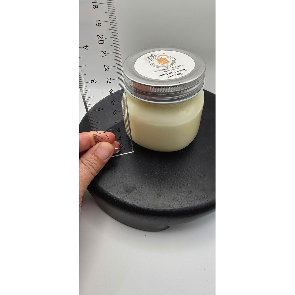 The Gingerbread House Caramel Cinnamon Latte 8oz Soy Scented Candle Jar - Picture 3 of 4